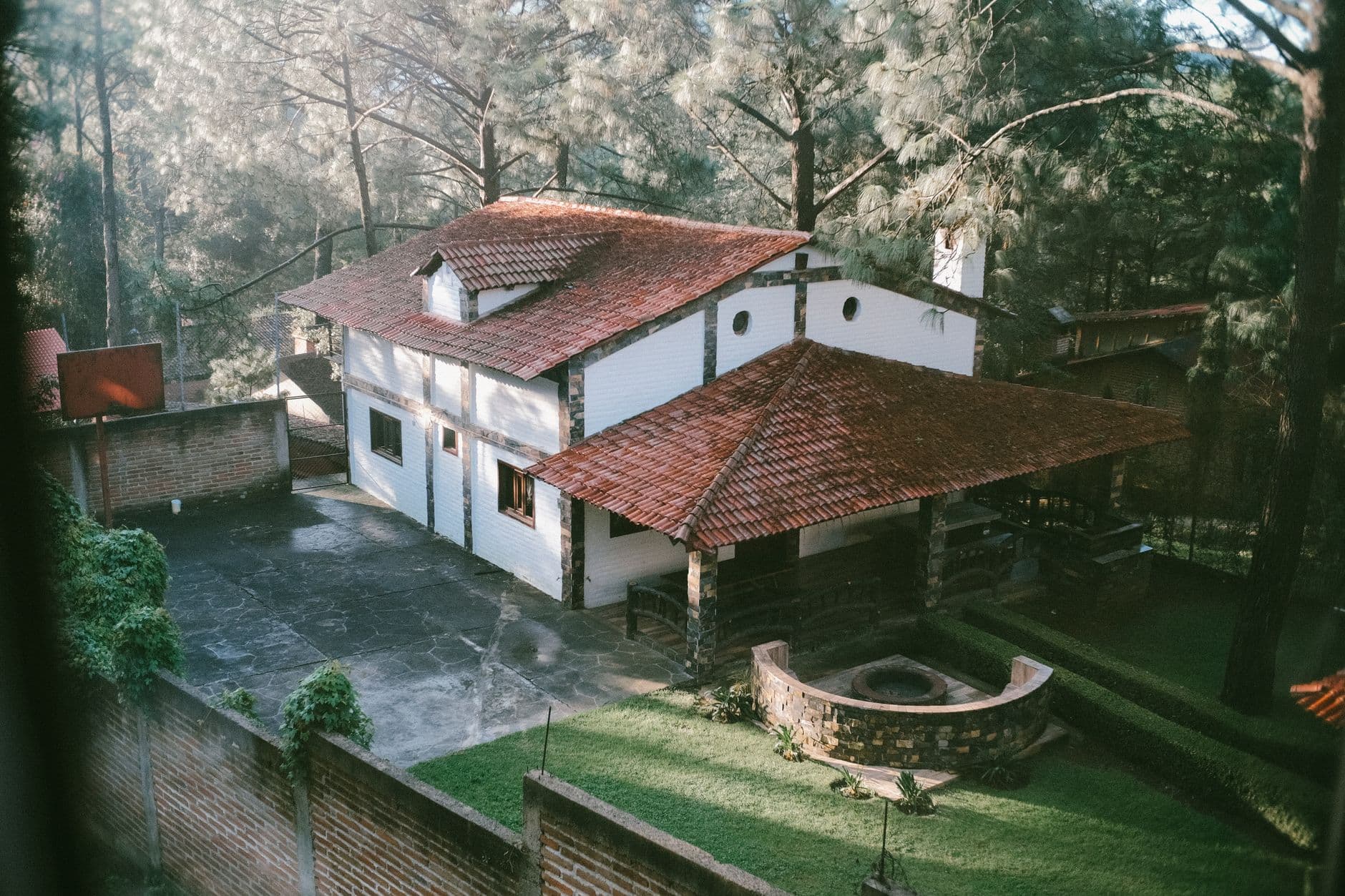 A country house among trees